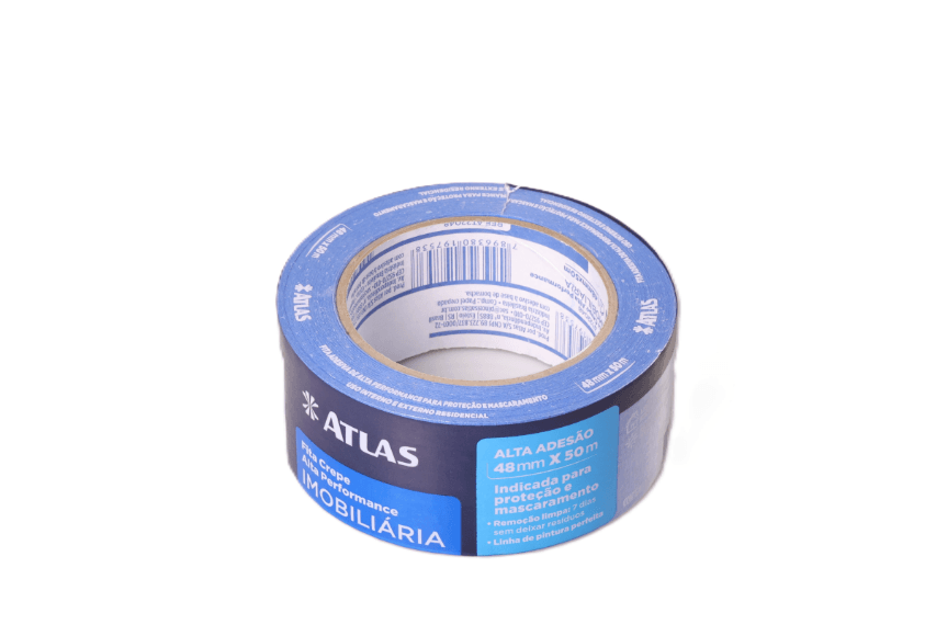 Fita Crepe Imobiliaria 48mmx50m Azul Atlas.